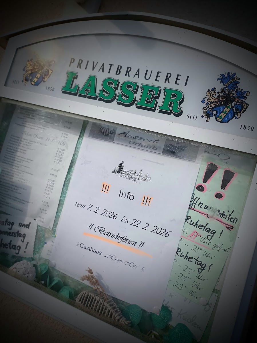Gasthaus und Pension Hintere Höfe Photo Menu 6