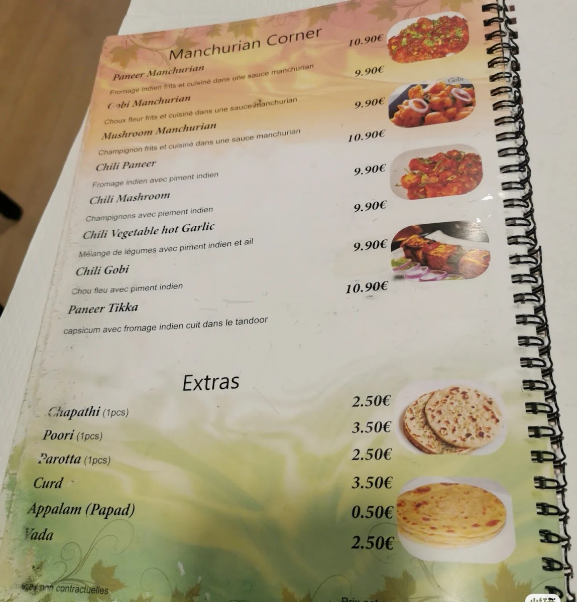 Chennai Dosa Photo Menu 2