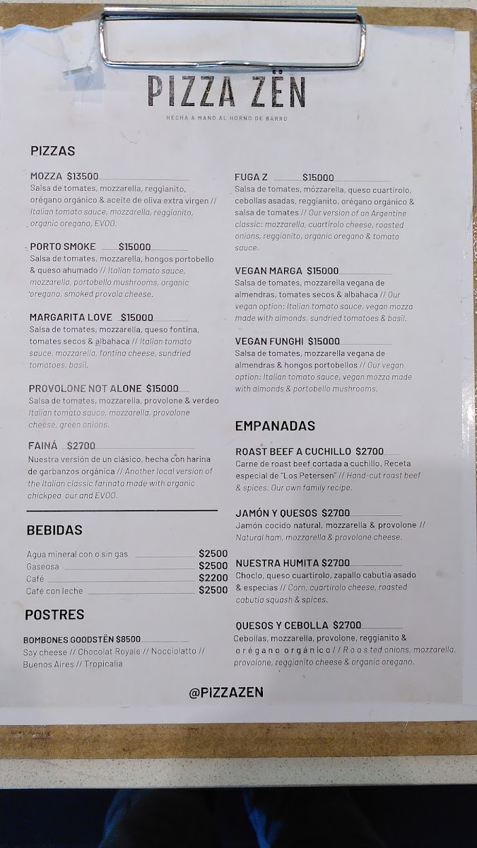 Pizza Zën Photo Menu 1