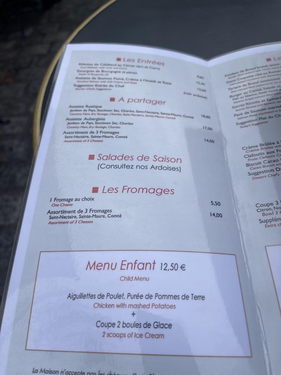 Le Relais de la Butte Photo Menu 10