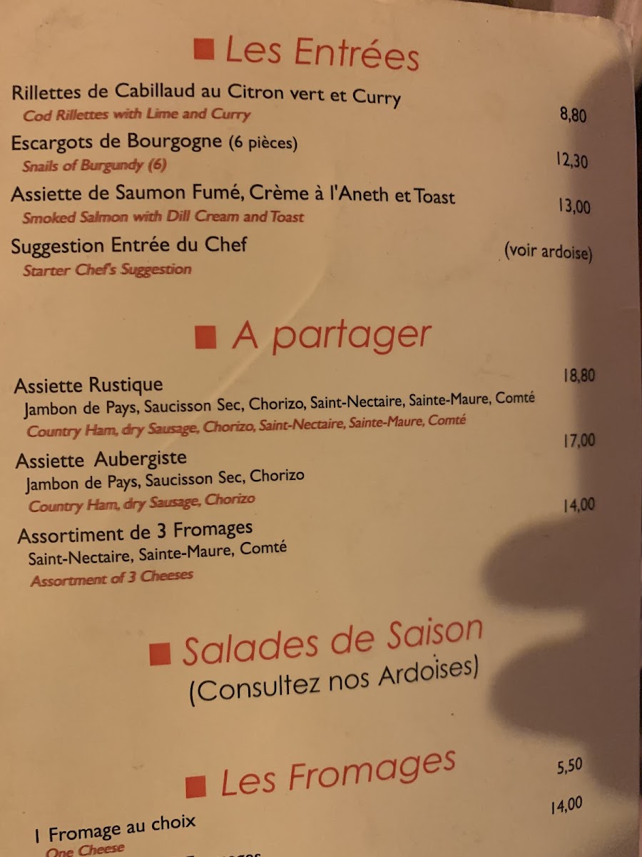 Le Relais de la Butte Photo Menu 2
