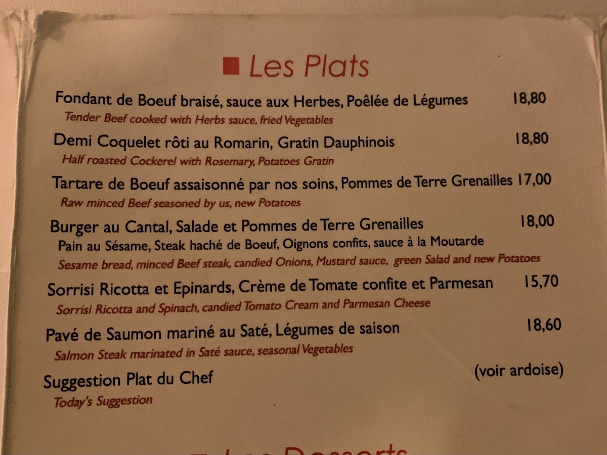 Le Relais de la Butte Photo Menu 3