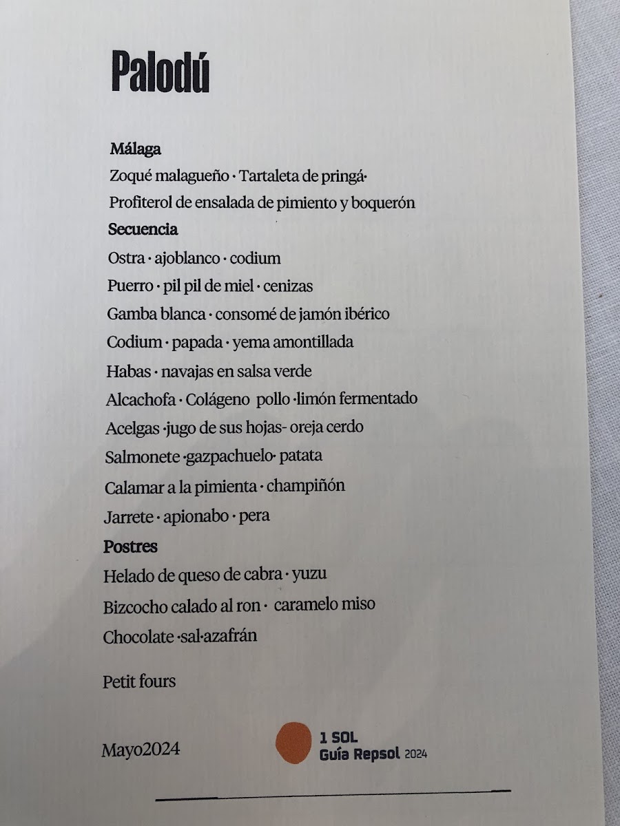 Palodú | Restaurante Centro de Málaga | Menú degustación Photo Menu 3