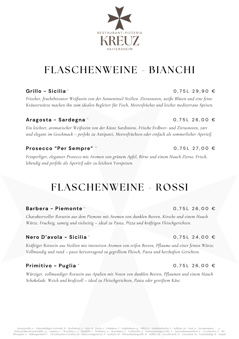 Restaurant-Pizzeria Kreuz Heitersheim Photo Menu 8