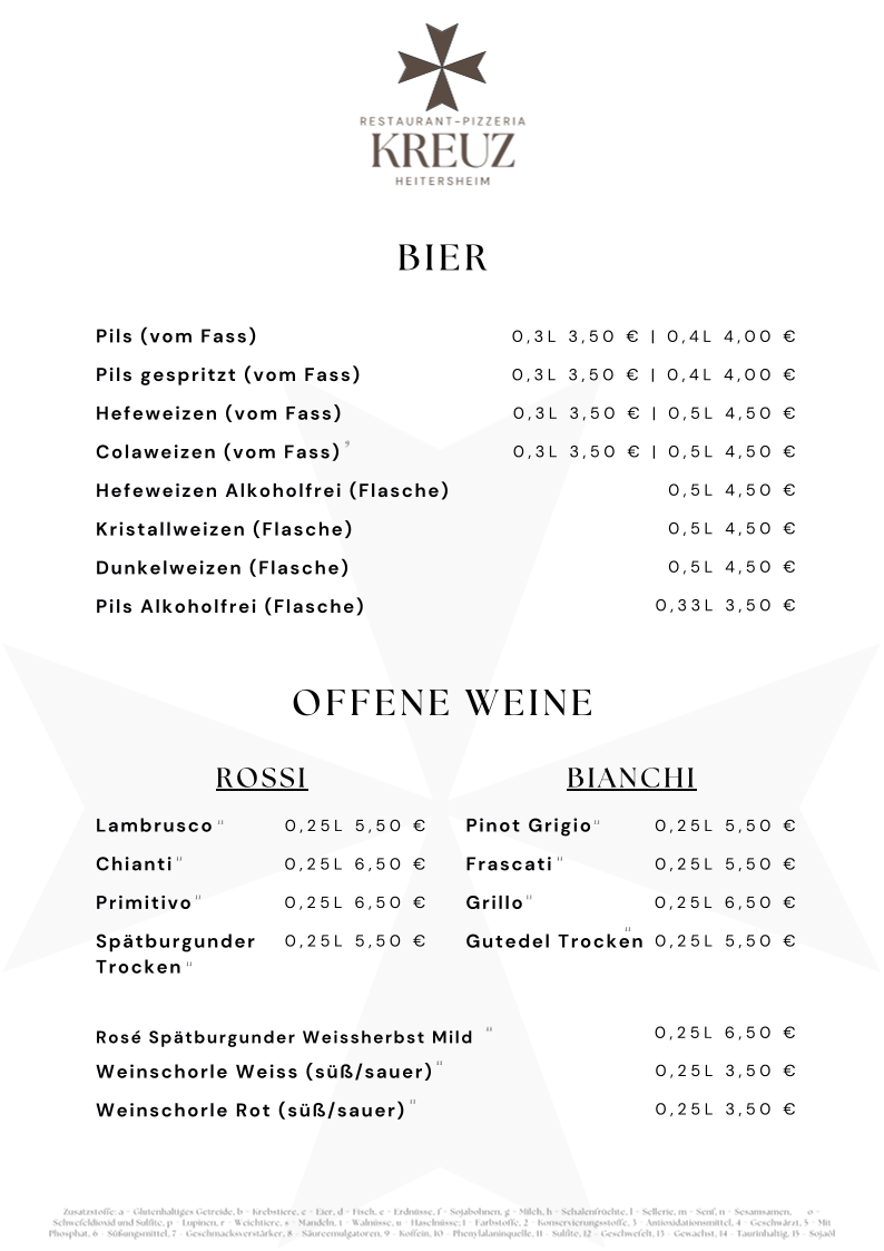 Restaurant-Pizzeria Kreuz Heitersheim Photo Menu 9