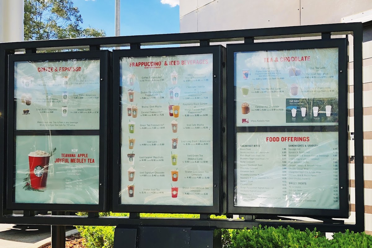Starbucks Mt Druitt Photo Menu 2
