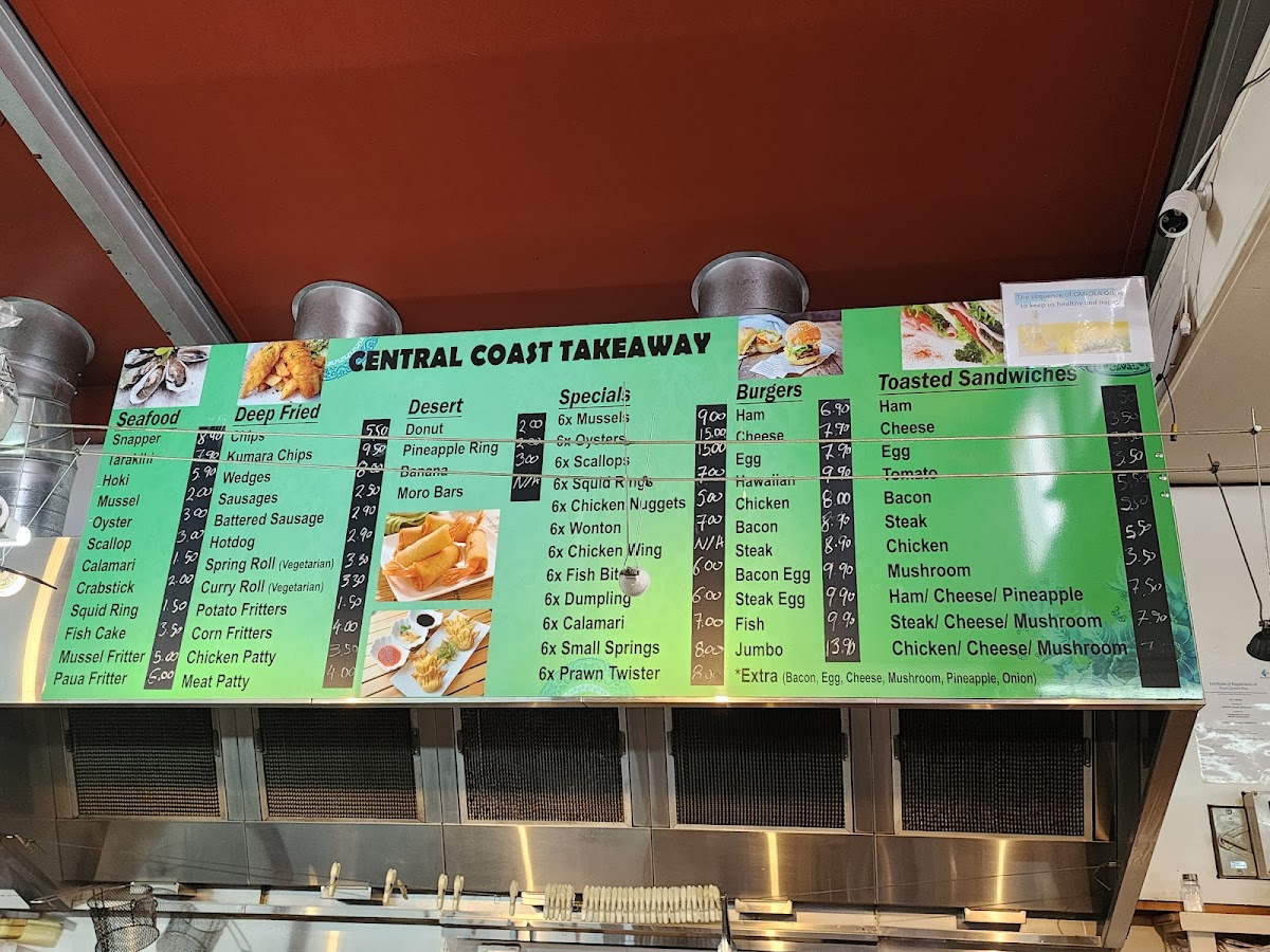 Central coast takeaway Photo Menu 1