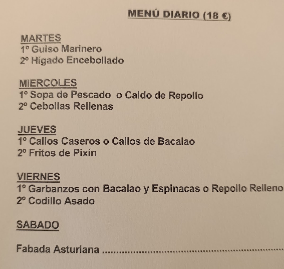 El Risón Photo Menu 3