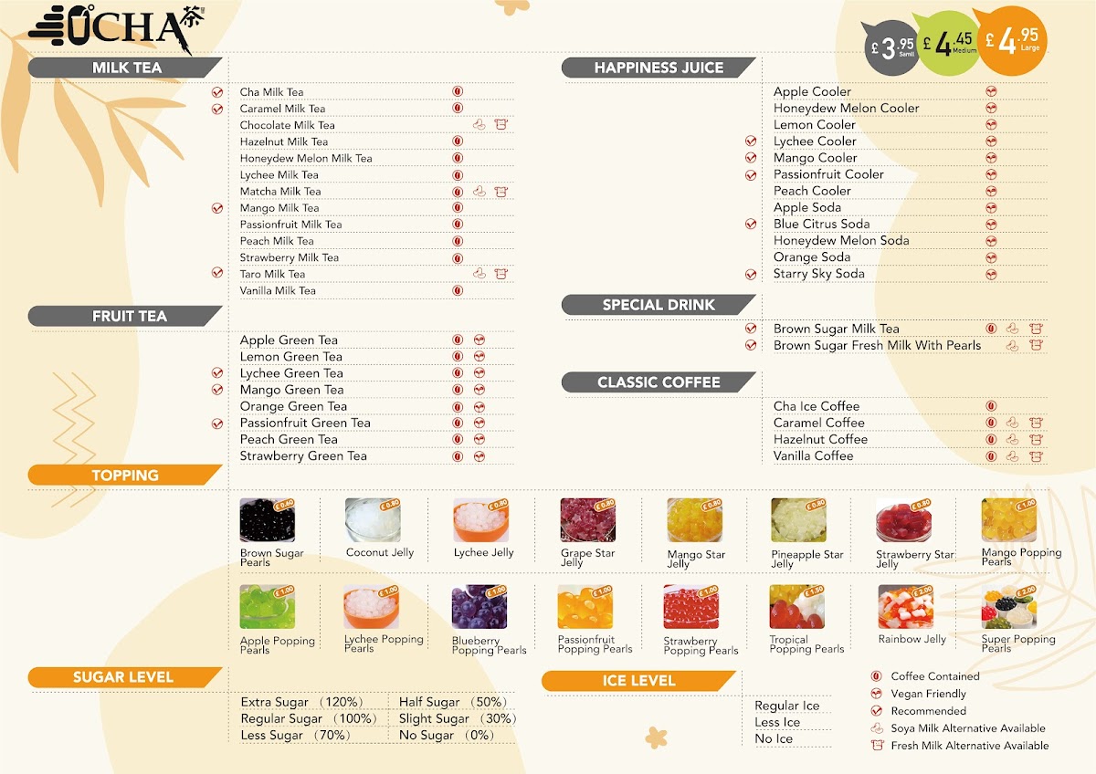 40Cha Taiwanese Bubble Tea - Wakefield Photo Menu 1
