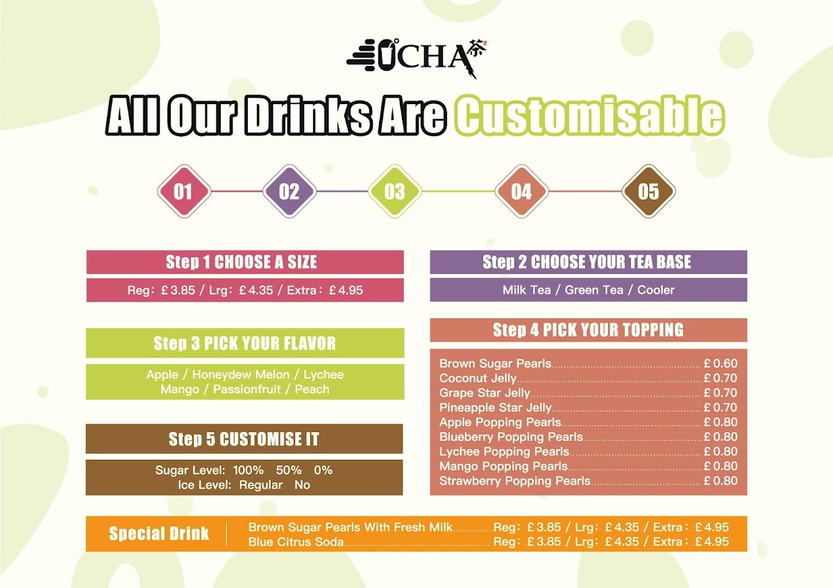 40Cha Taiwanese Bubble Tea - Wakefield Photo Menu 3