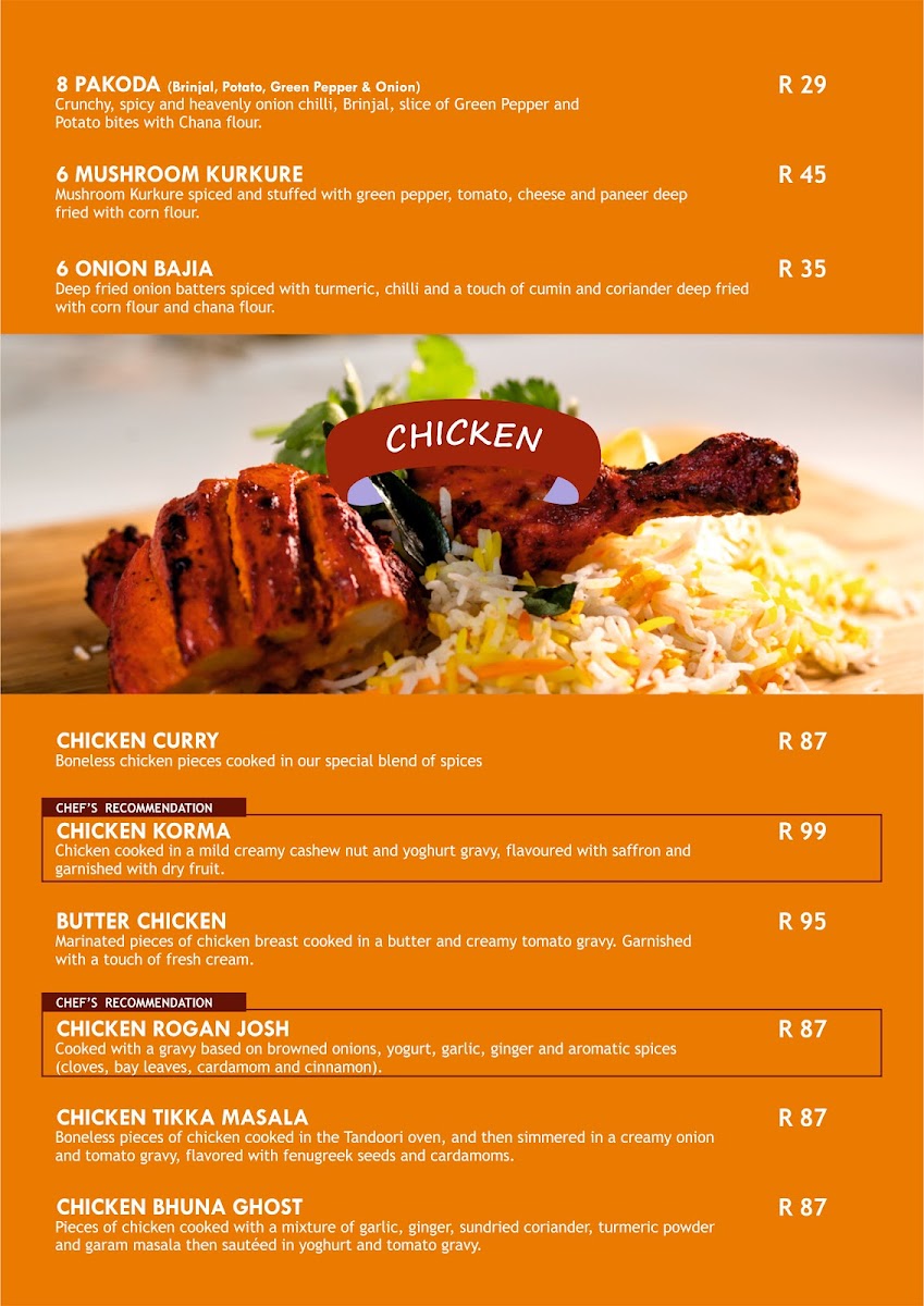 Satkar Indian Restaurant Photo Menu 2