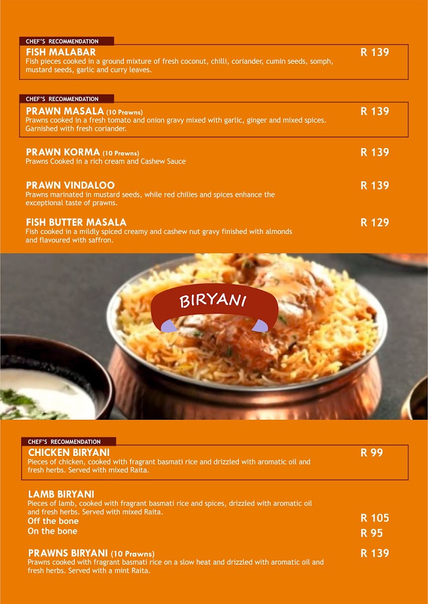 Satkar Indian Restaurant Photo Menu 4