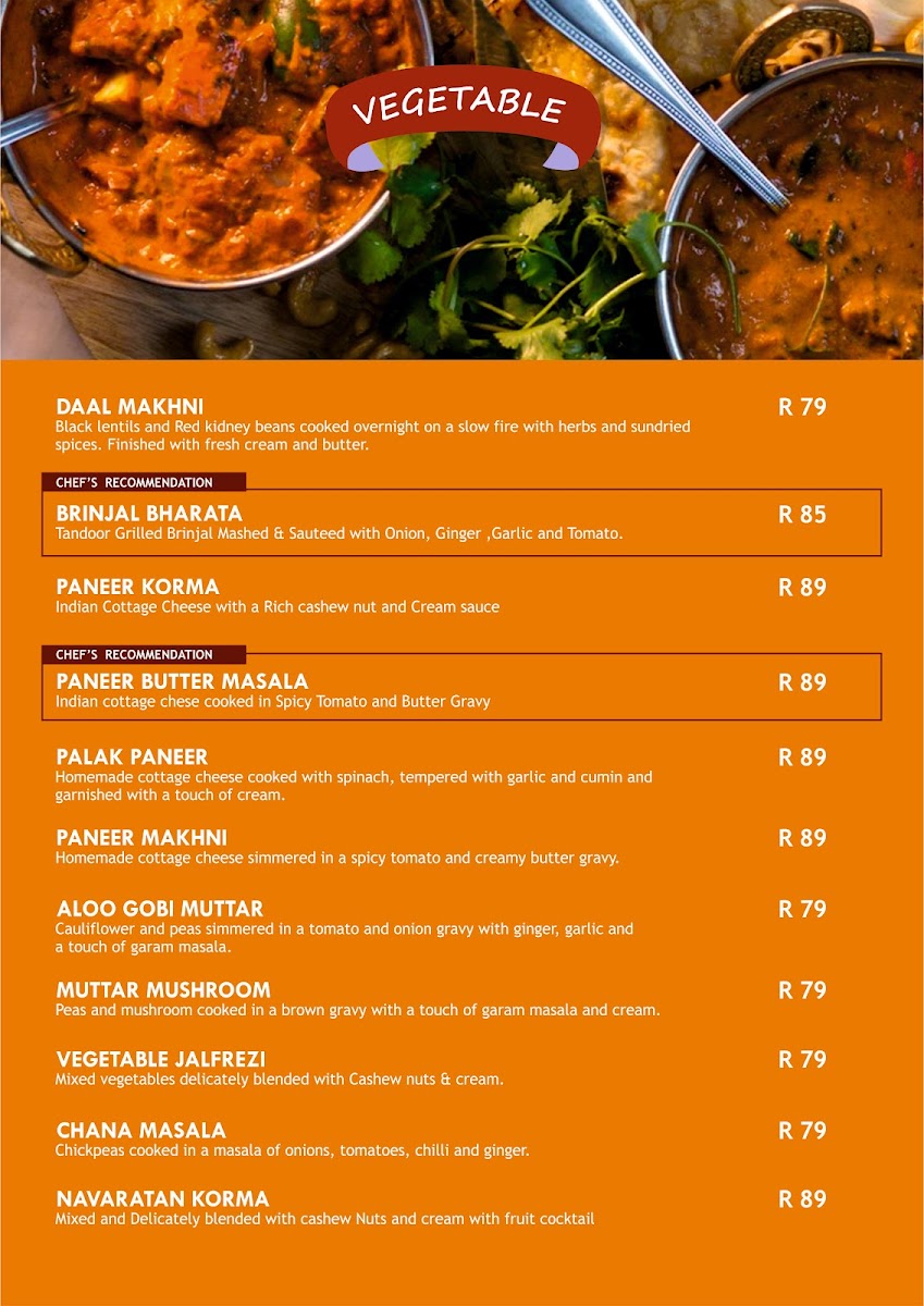 Satkar Indian Restaurant Photo Menu 5