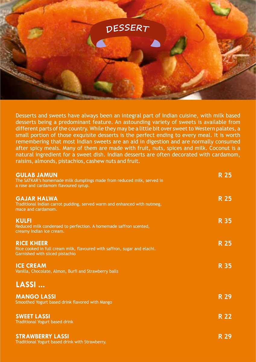Satkar Indian Restaurant Photo Menu 6