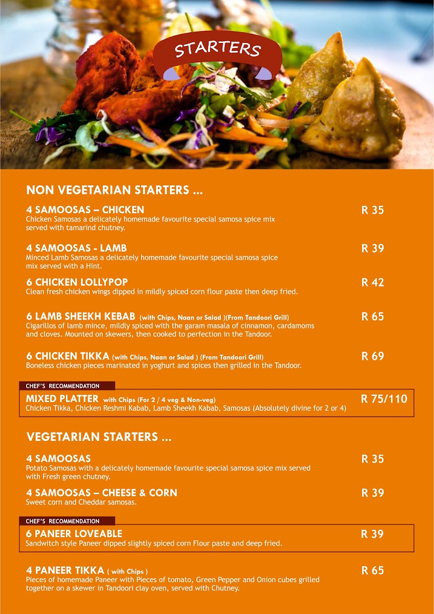 Satkar Indian Restaurant Photo Menu 7