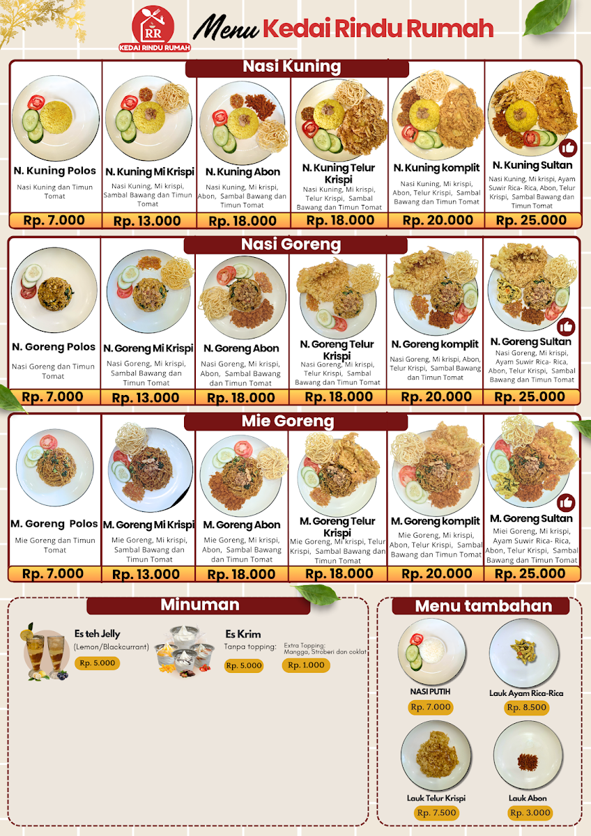Kedai Rindu Rumah Photo Menu 1