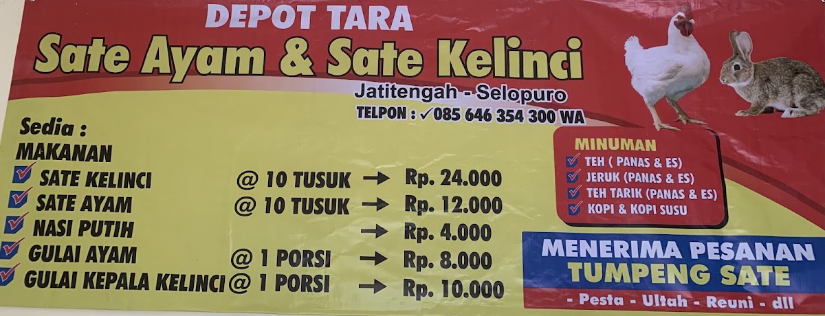 Sate Kelinci & Ayam Depot Tara Photo Menu 2