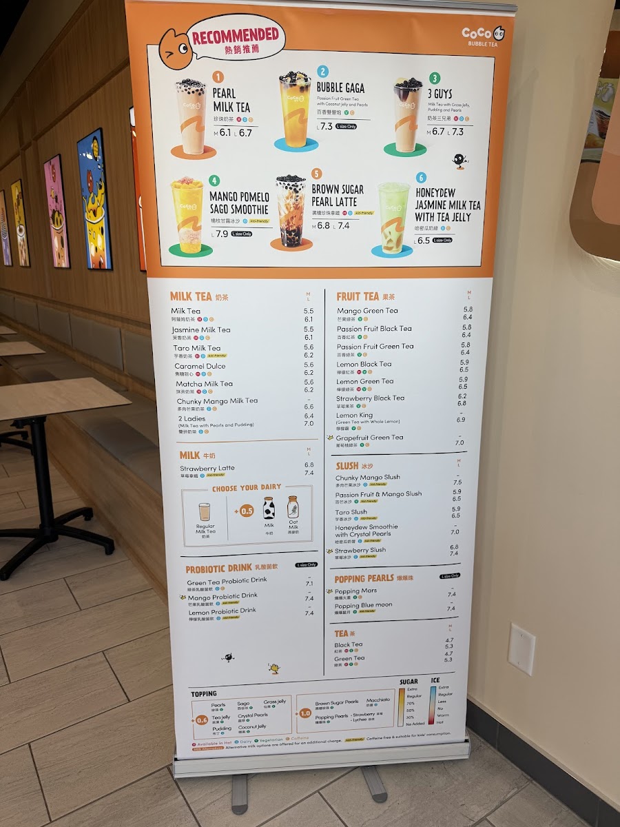 Coco Bubble Tea - Saskatoon Photo Menu 3