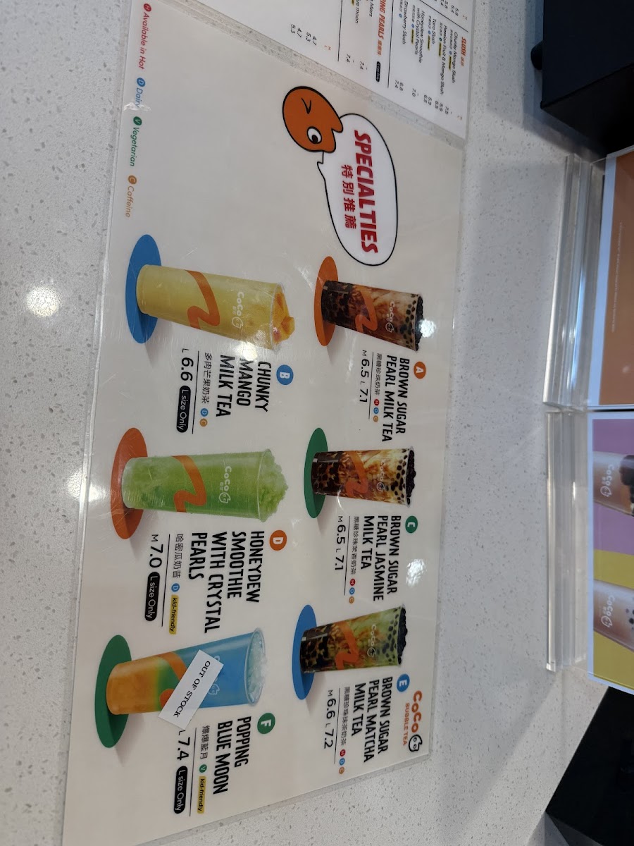 Coco Bubble Tea - Saskatoon Photo Menu 4