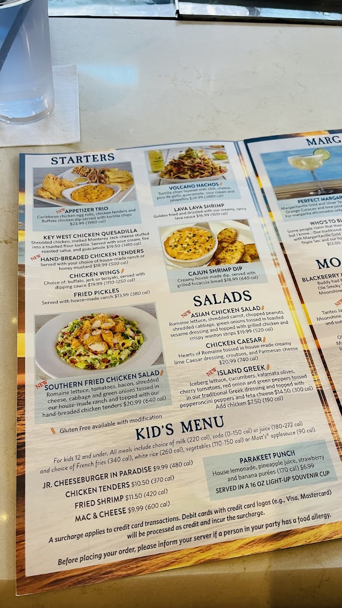 Margaritaville Restaurant - Atlanta Photo Menu 3