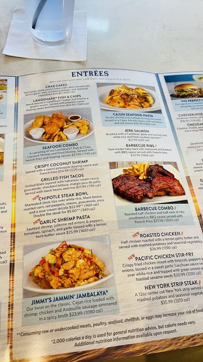 Margaritaville Restaurant - Atlanta Photo Menu 4