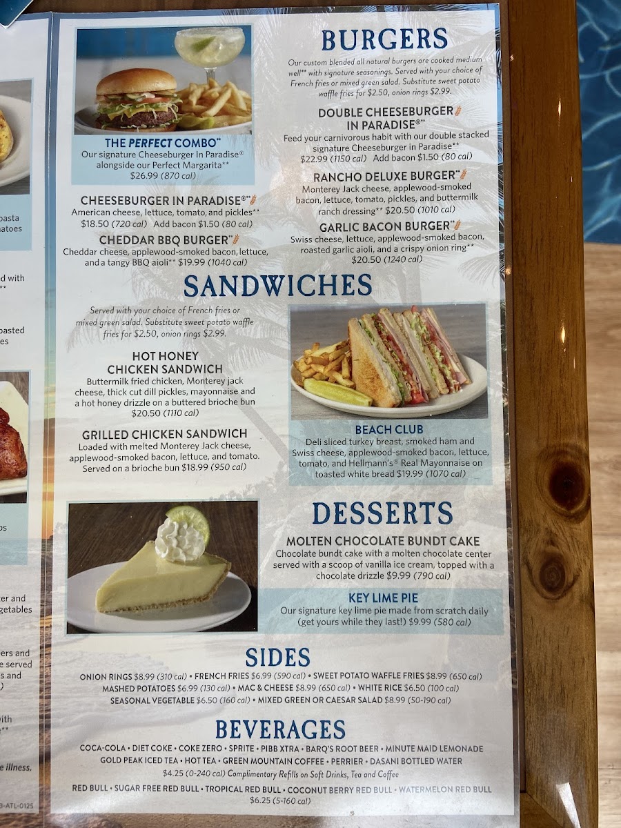 Margaritaville Restaurant - Atlanta Photo Menu 5
