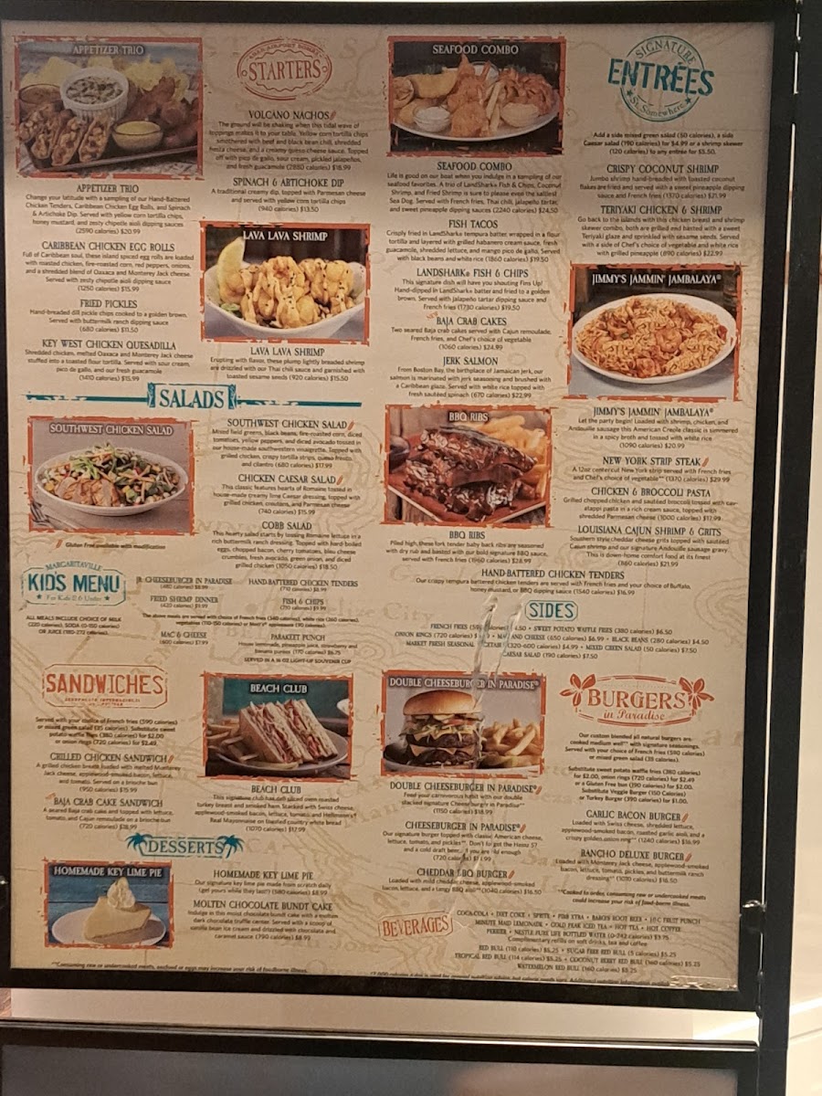 Margaritaville Restaurant - Atlanta Photo Menu 7