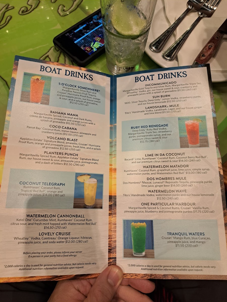 Margaritaville Restaurant - Atlanta Photo Menu 8