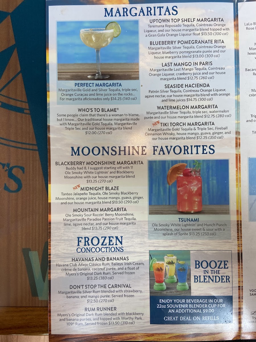 Margaritaville Restaurant - Atlanta Photo Menu 9