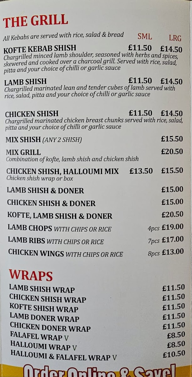 Ali Baba Kebab House London Photo Menu 3