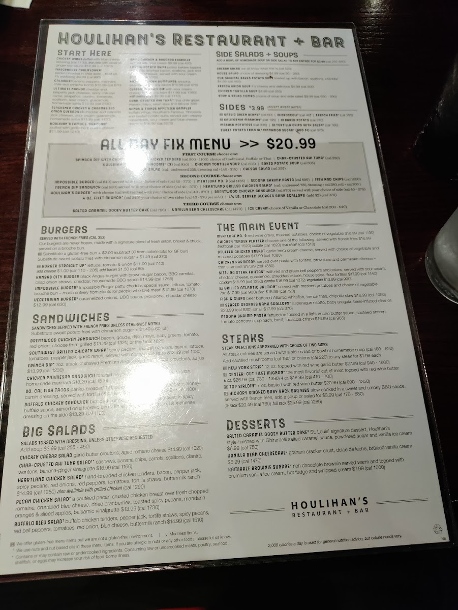 Houlihan's Photo Menu 6