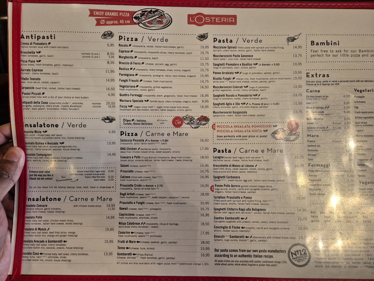 L'Osteria Stuttgart Kronprinzstraße Photo Menu 1