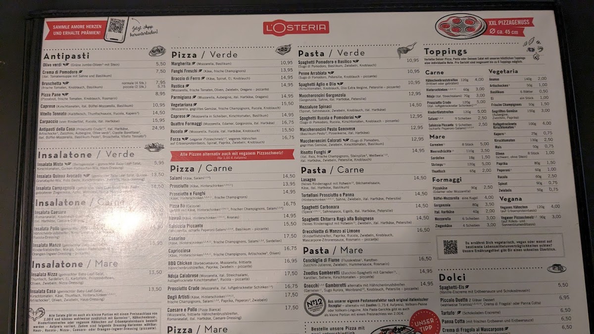 L'Osteria Stuttgart Kronprinzstraße Photo Menu 4