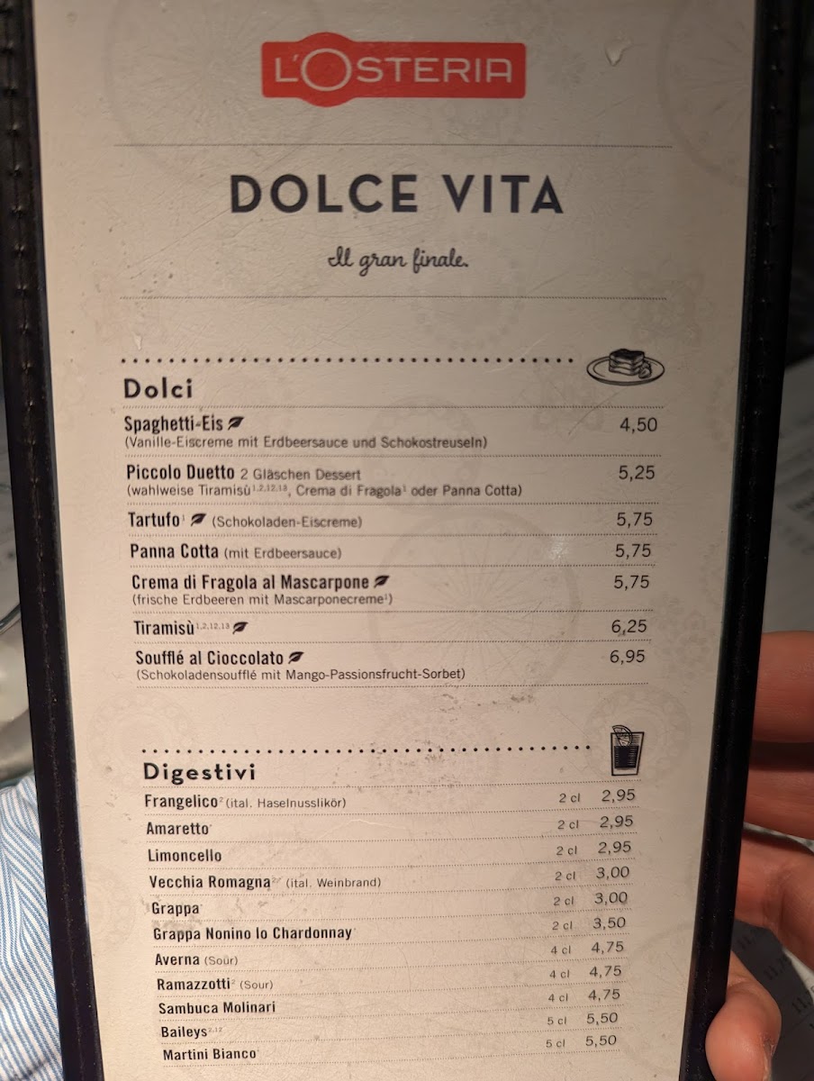 L'Osteria Stuttgart Kronprinzstraße Photo Menu 6