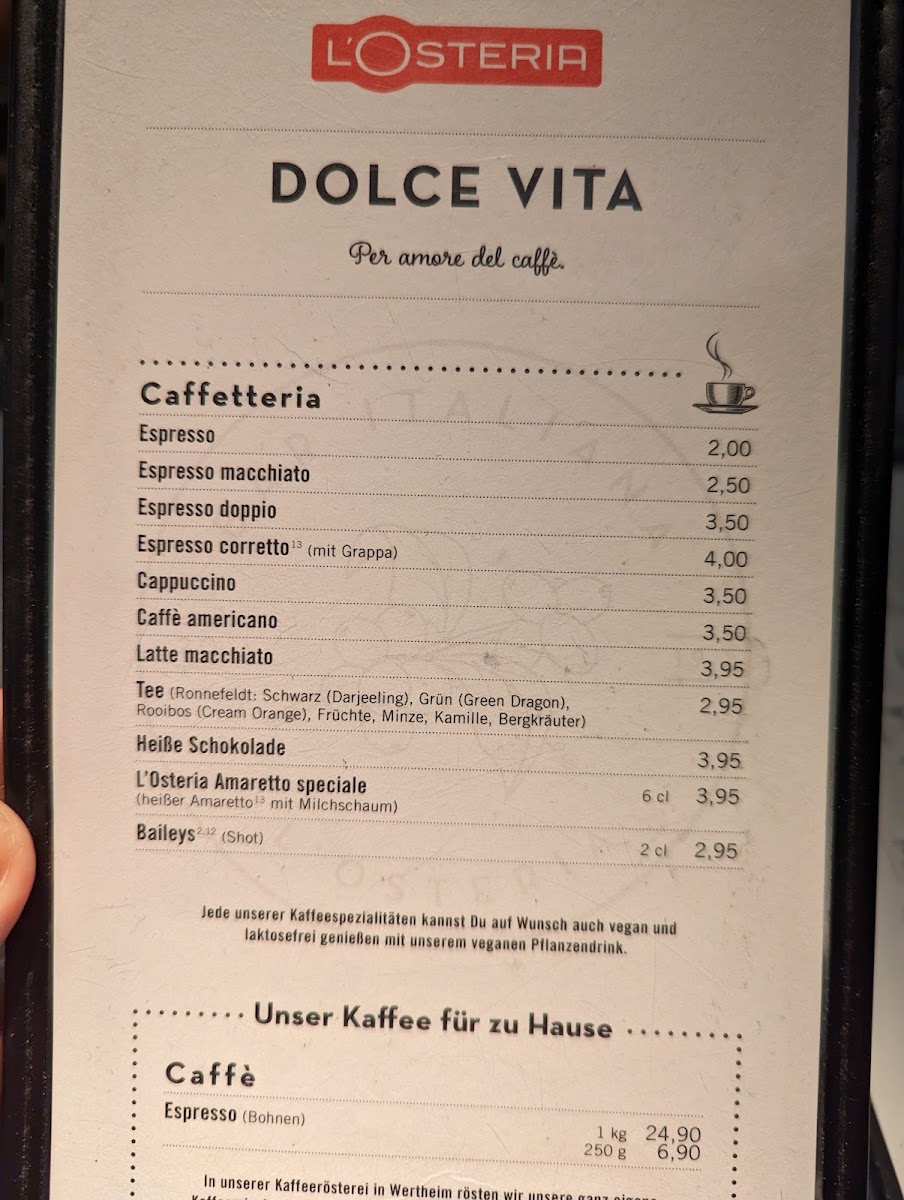 L'Osteria Stuttgart Kronprinzstraße Photo Menu 7