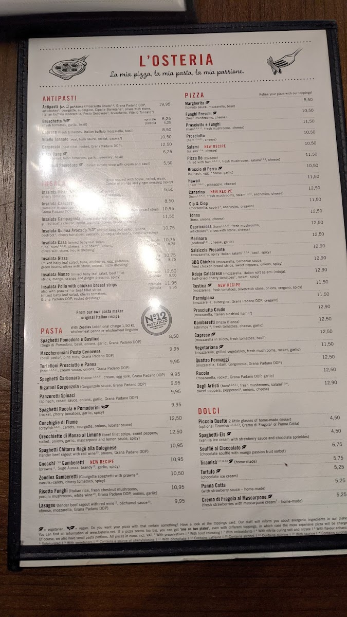 L'Osteria Stuttgart Kronprinzstraße Photo Menu 8