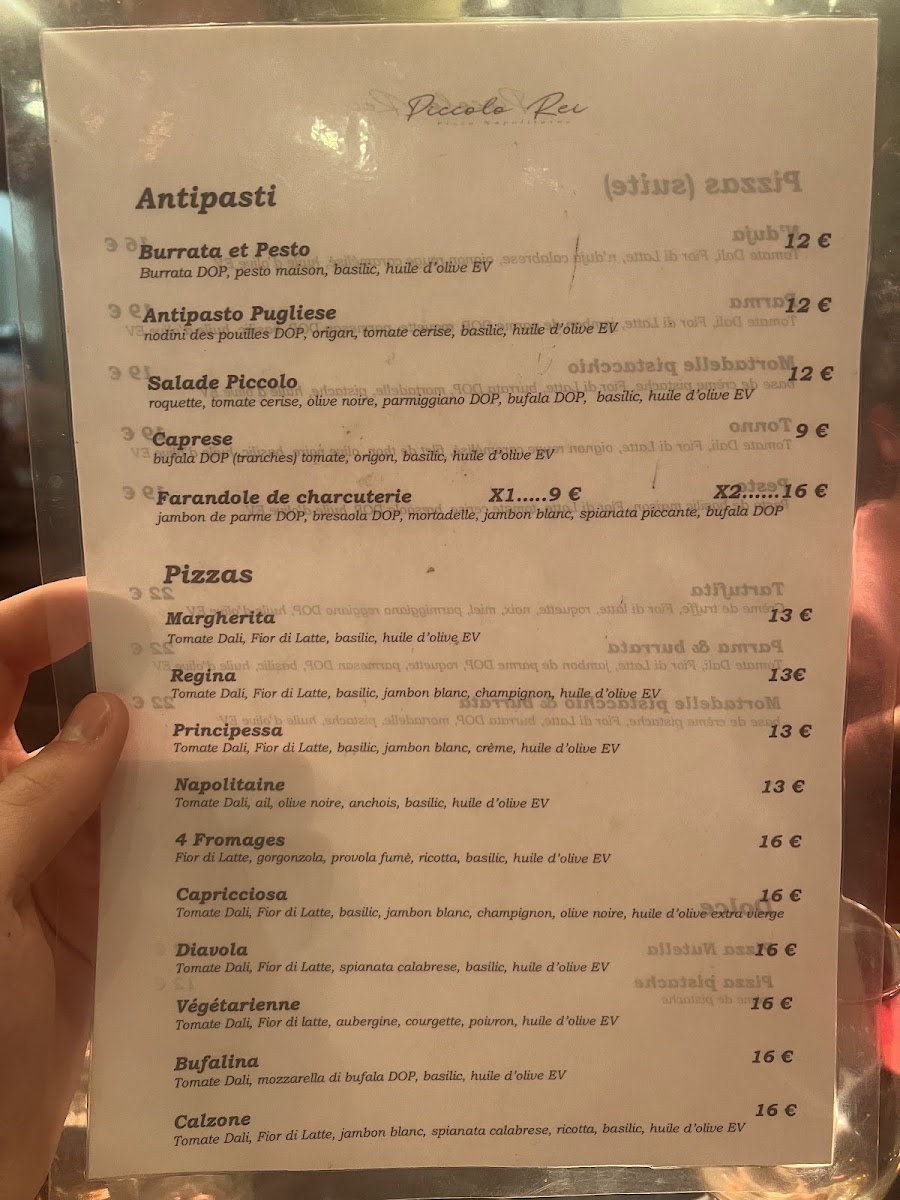 Piccolo Rei Photo Menu 3