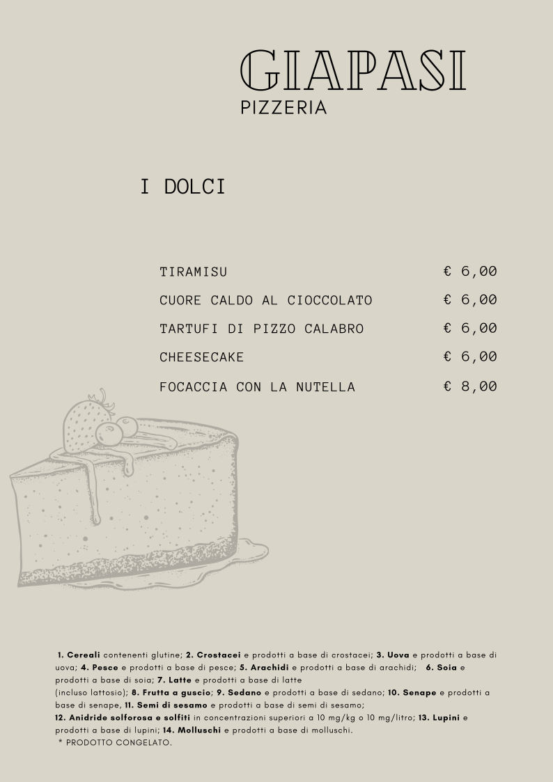 Pizzeria Giapasi Photo Menu 1