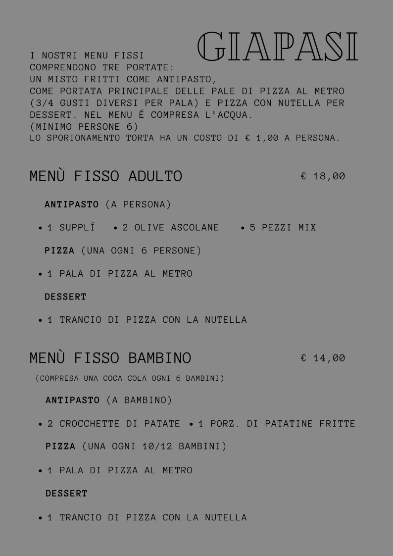 Pizzeria Giapasi Photo Menu 9
