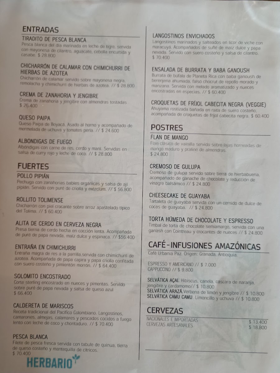 Herbario Restaurante Photo Menu 1