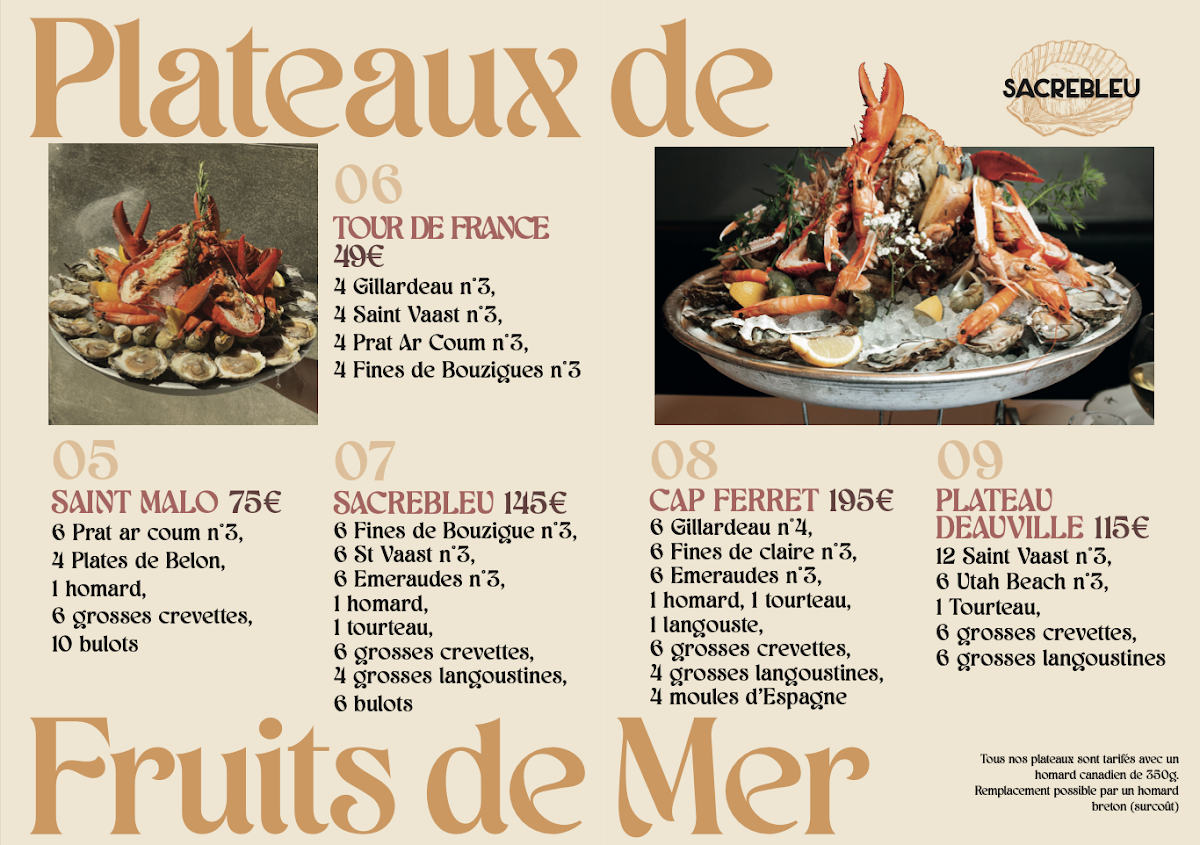 SACREBLEU RESTAURANT Photo Menu 1