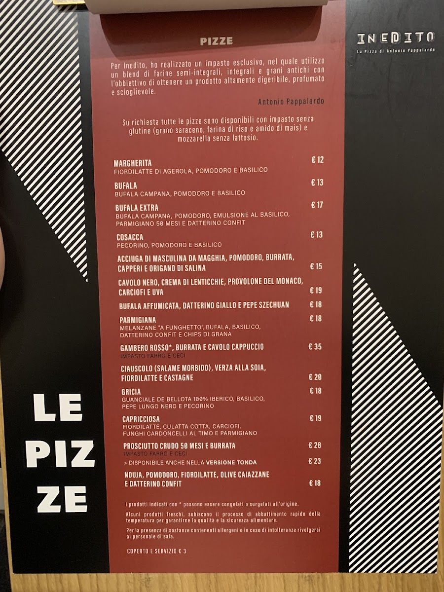 Inedito Pizzeria Photo Menu 2