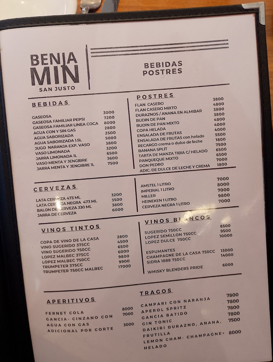Benjamin Photo Menu 2