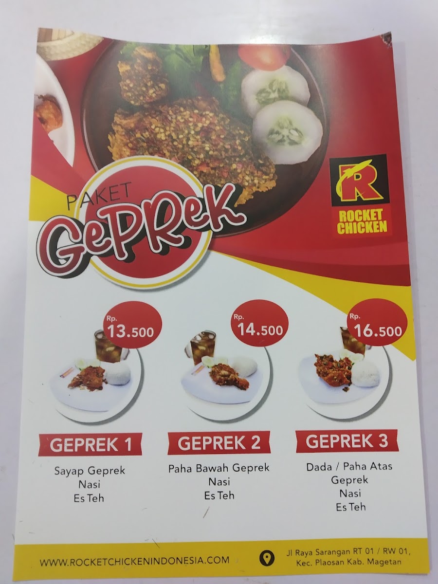 Rocket chicken plaosan Photo Menu 2