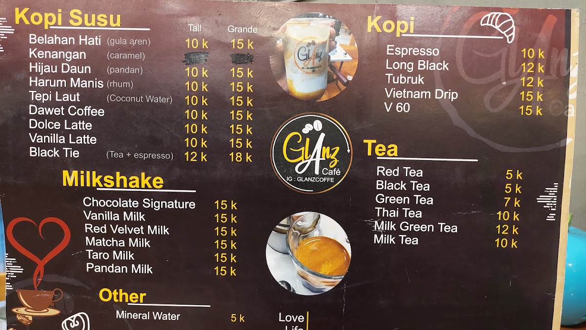 Glanz Cafe Photo Menu 1