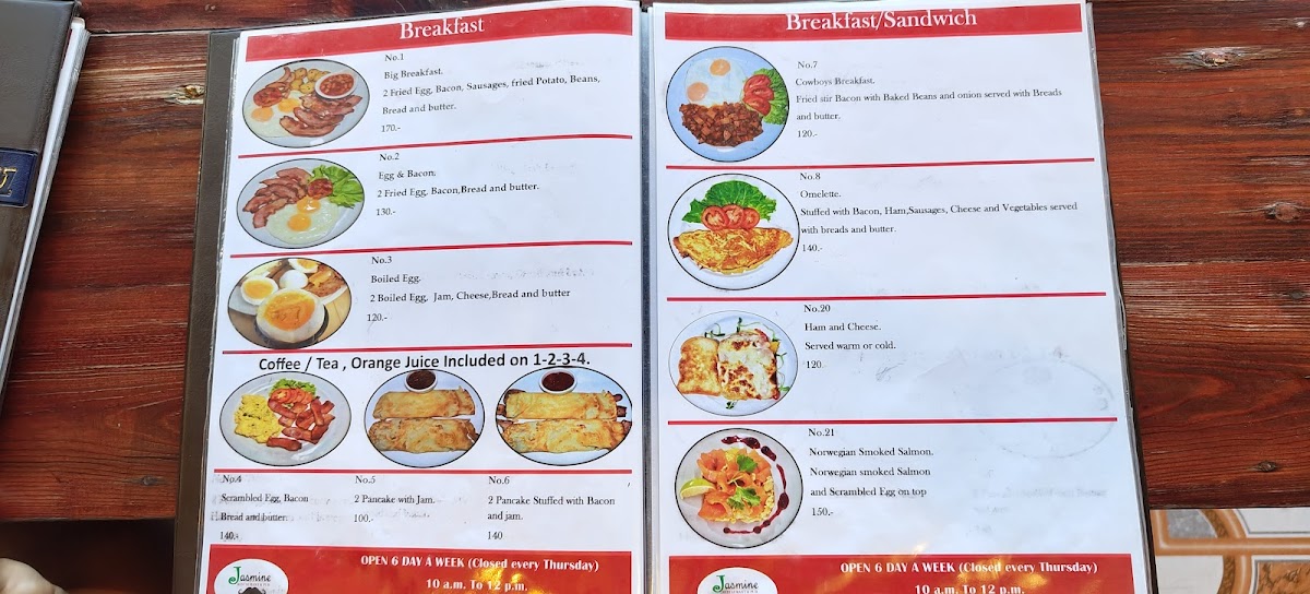 Jasmine Restaurant & Pub Photo Menu 3