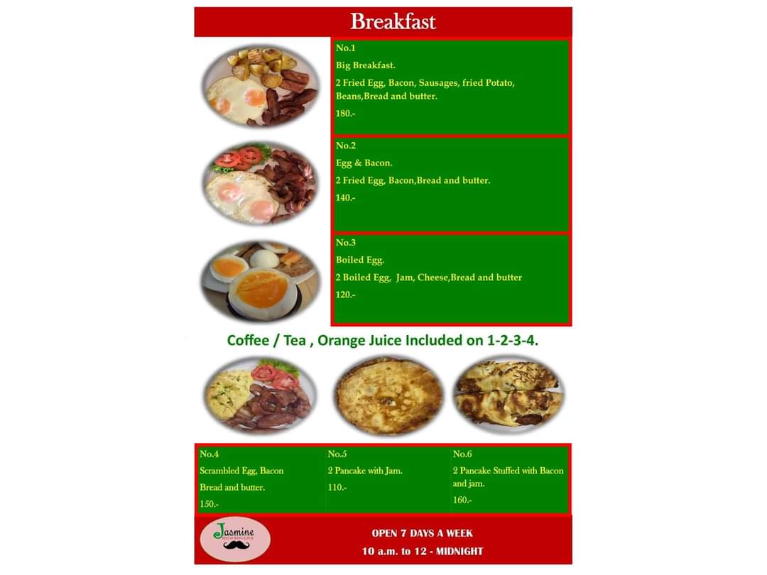 Jasmine Restaurant & Pub Photo Menu 9