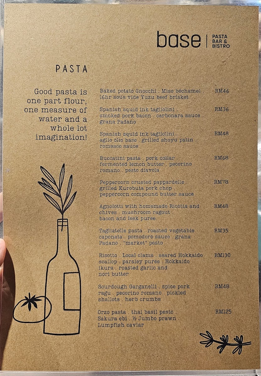 Base Pasta Bar & Bistro Photo Menu 4