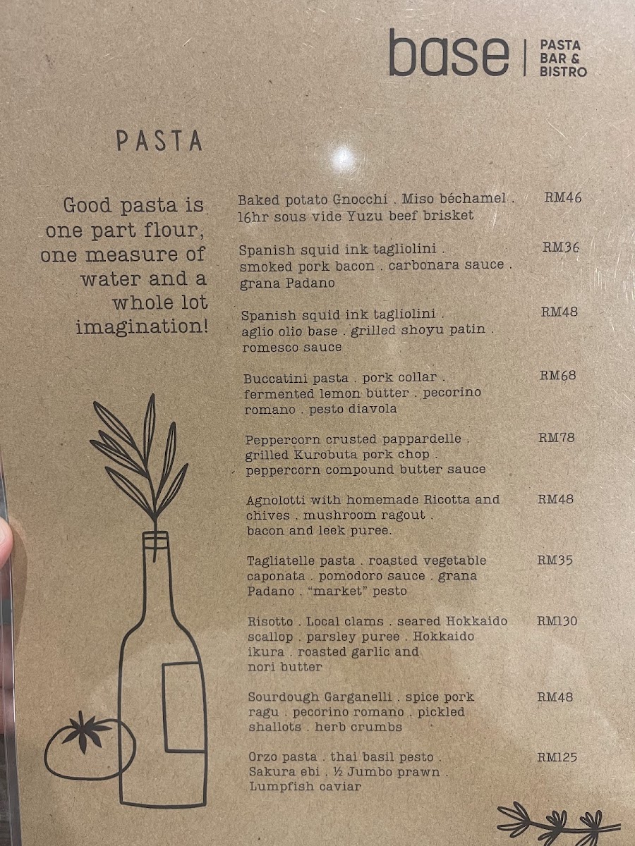Base Pasta Bar & Bistro Photo Menu 9
