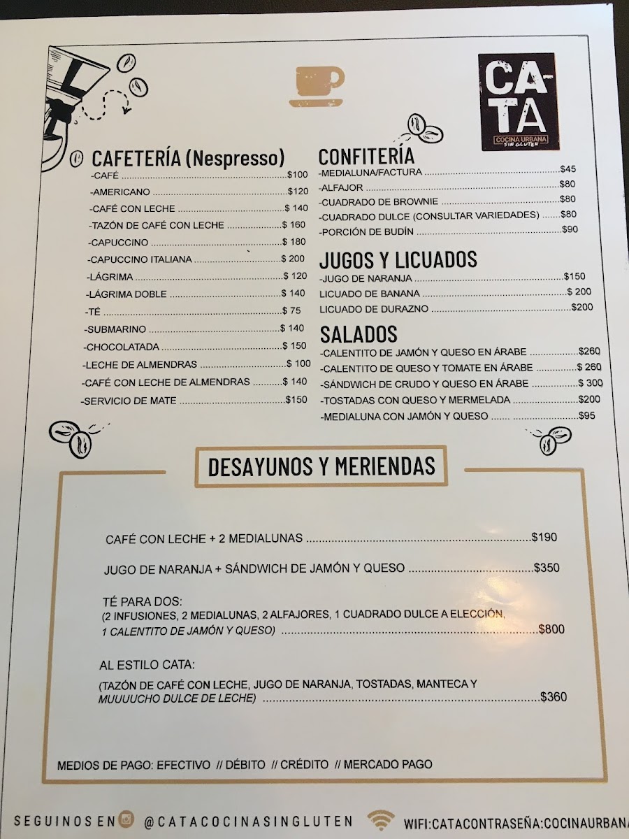 CATA Cocina y Pastelería sin gluten Photo Menu 1